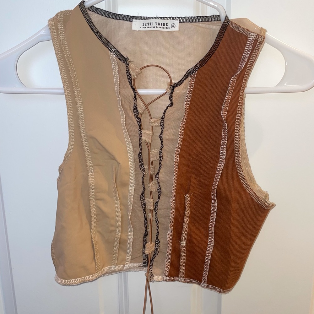 12th Tribe Tie-Up Crop Top